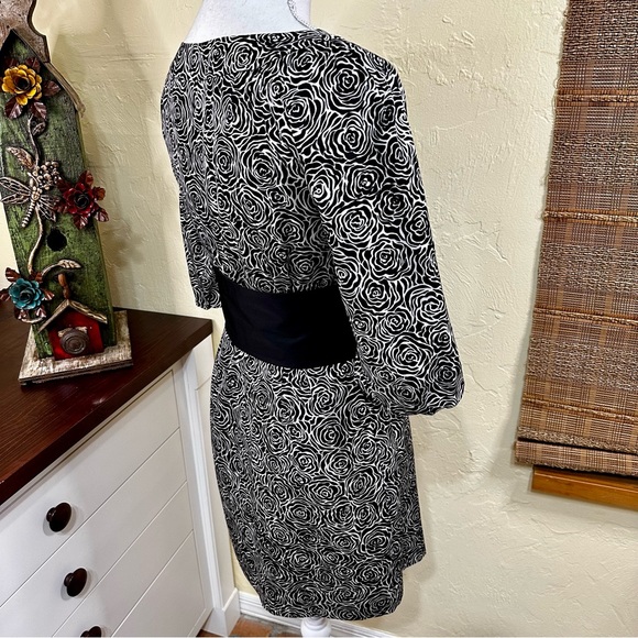 Lilly Pulitzer Rose Print Dress with Belt - Picture 6 of 8